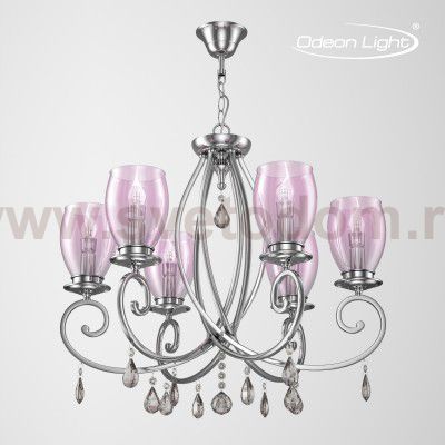 Люстра подвесная Odeon light 3923/6 MAGENTA