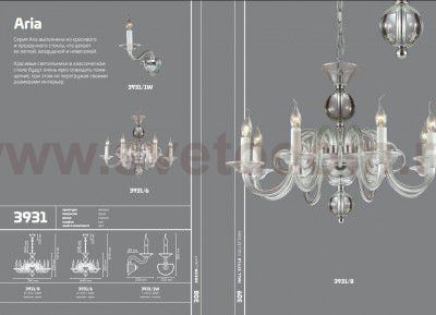 Люстра Odeon light 3931/8 ARIA