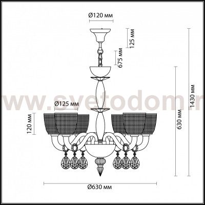 Люстра Odeon light 4199/6 PIREA