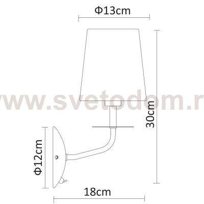 Светильник настенный Arte lamp A1048AP-1CC EDDA