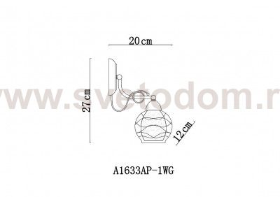 Светильник настенный Arte lamp A1633AP-1WG Intreccio