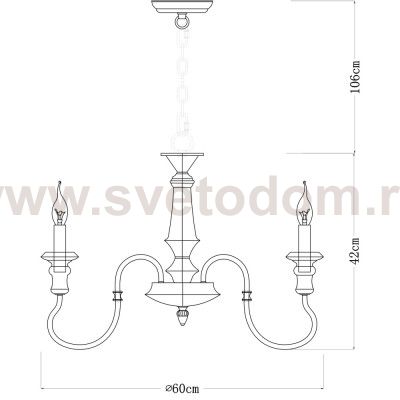 Люстра Arte Lamp A1700LM-6BR WOODSTOCK