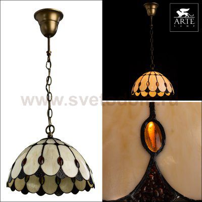 Светильник тиффани Arte lamp A3164SP-1BG Perla