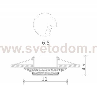 Светильник встраиваемый Arte lamp A5280PL-1WG Occhio