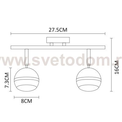 Светильник потолочный Arte lamp A6009PL-2AB Venerd