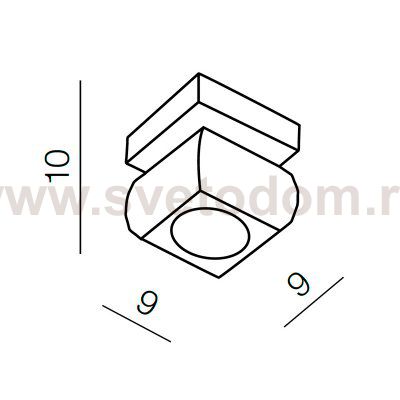 Потолочный светильник Azzardo Rubic 1 top AZ0489