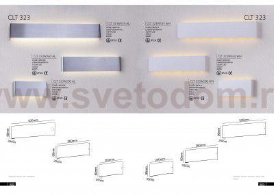 Светильник настенный бра Crystal lux CLT 323W535 WH 1400/413