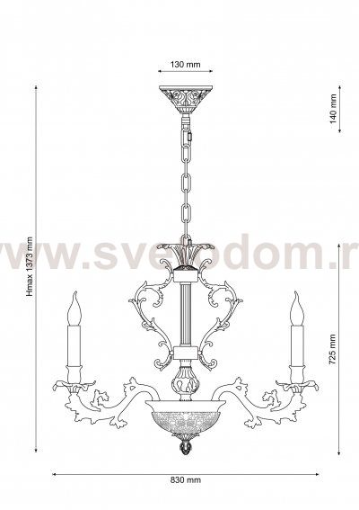 Lucia Tucci FIRENZE 1780.15.3 antique gold Светильник