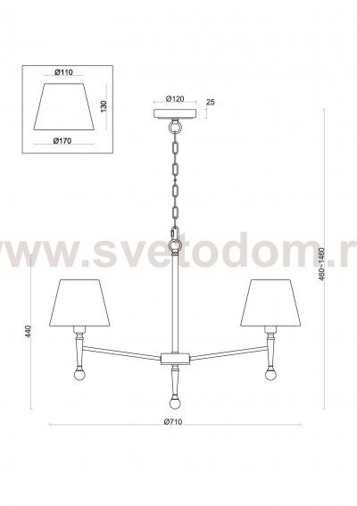 Подвесной светильник Freya FR5190PL-05BS2 Rosemary