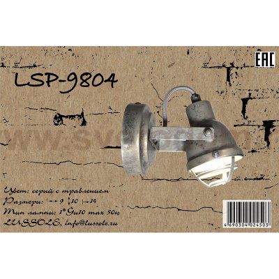 Светильник поворотный Lussole Loft LSP-9804