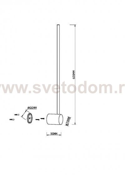 Настенный светильник (бра) Maytoni MOD237WL-L6BS3K Light stick