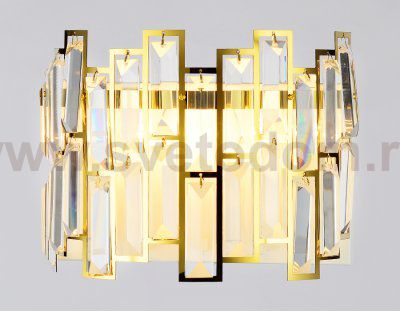 Настенный светильник бра Ambrella TR5055 GD/WH/CL золото/белый/прозрачный E14/2 max 40W 250*200*140 TRADITIONAL