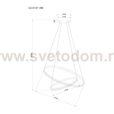 СВЕТИЛЬНИК ПОДВЕСНОЙ Arte lamp A2197SP-2WH FRODO