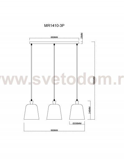 Подвесной светильник Madina MR1410-3P MyFar
