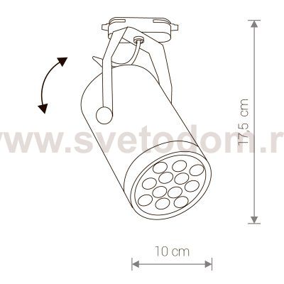 Светильник для трековой системы Nowodvorski STORE LED BLACK 12W 6826