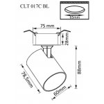 Встраиваемый поворотный светильник Crystal Lux CLT 017C BL (1400/180)