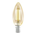 Лампа светодиодная филаментная C37 (янтарь) Eglo 11557