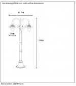 Светильник уличный столб Lucide 11873/03/30 ARUBA