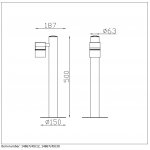 Уличный светильник столб Lucide 14867/49/12 ARNE/LED