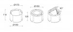 Светильник встраиваемый с поворотным модулем Oasis Light W7013-4K