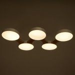 Люстра 625361/5 LED 65Вт 3 режима 3000-6000К светлое дерево 80х47х5 см