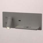 Бра с правой полочкой 85101/2 LED 8+3Вт 4000К USB беспроводная зарядка белый 30х11х12 см