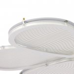 Люстра с ПДУ 74663/6 LED 105Вт 3000-6000К диммер бело-прозрачный 50х50х6 см