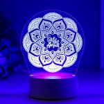 Светильник "Узор" LED RGB от сети 9,5х13х17 см