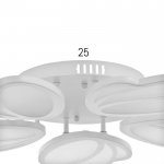 Люстра с ПДУ 59133/5WT LED 70+70Вт 3 режима диммер белый 67х67х14 см