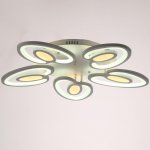 Люстра 1094/5WT LED 80Вт 3000-6000K диммер белый 55х55 см